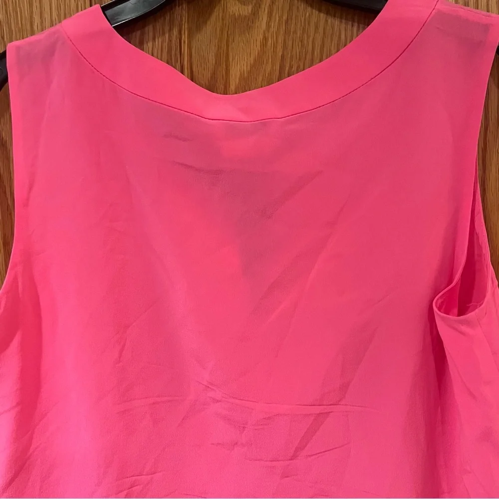 Kate Spade New York 'Addie' Sleeveless Pleated Silk Blouse‎ in Pink Size 4